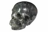Carved, Grey Smoky Quartz Crystal Skull #116685-2